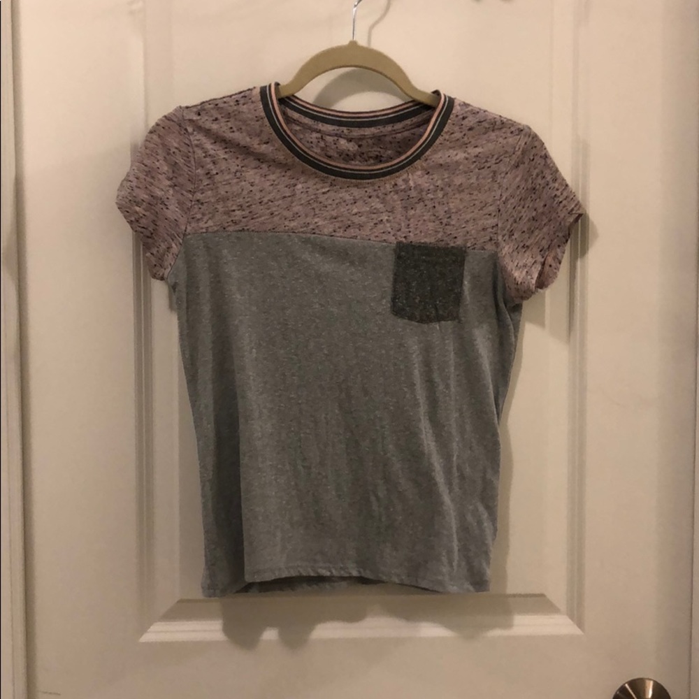 Pink and grey tee